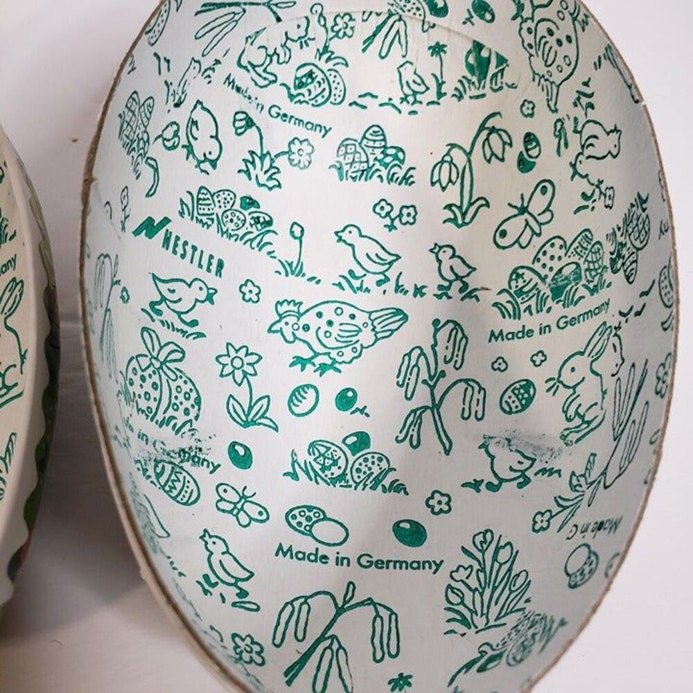 Adorable Vintage Paper Mache Easter Egg Container Box 4" Made in Germany - Picture 7 of 9